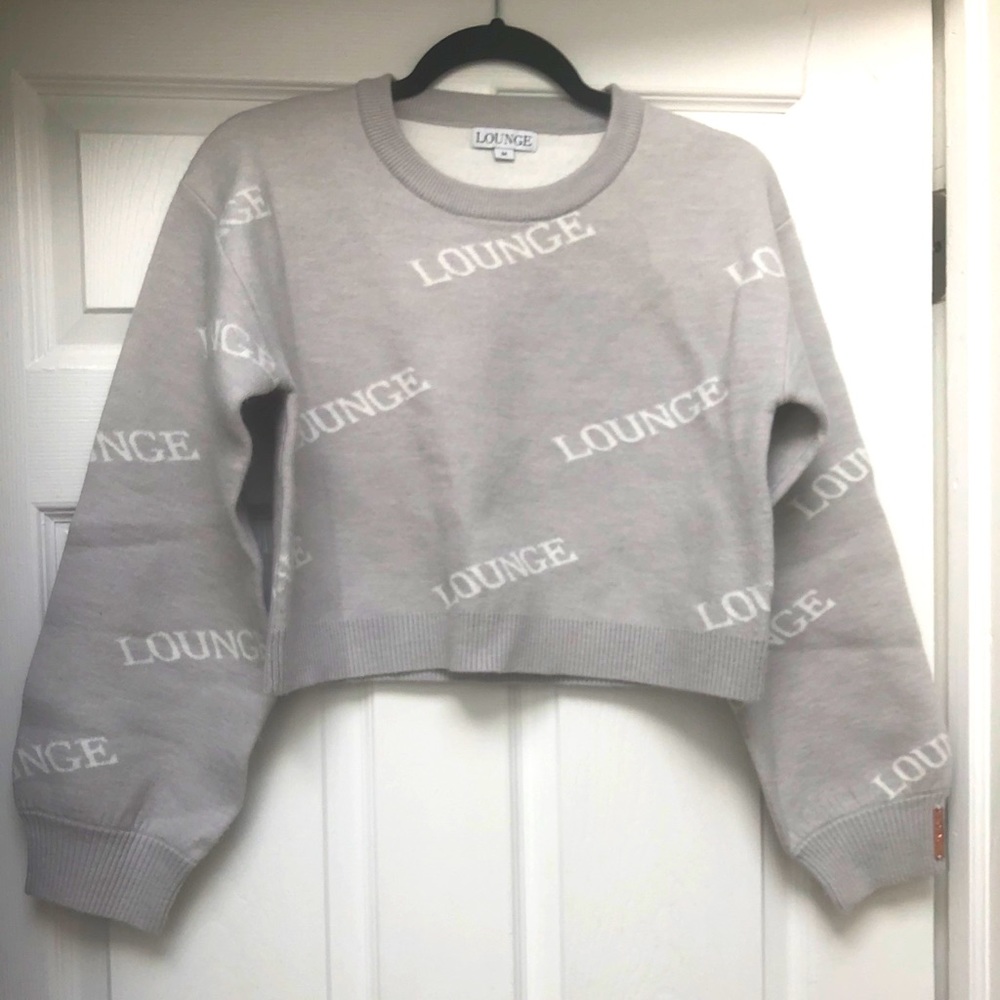 Lounge underwear crop sweater size medium